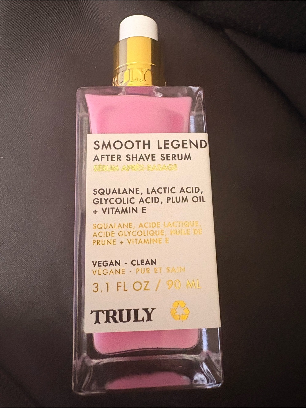 TRULY Smooth Legend After Shave Serum — Pink and Gold Accents